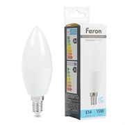 Лампа светодиодная Feron LB-980 Свеча E14 15W 175-265V 6400K 52074