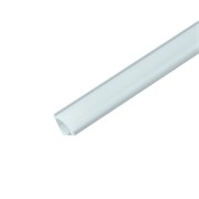 Профиль алюминиевый "угловой круглый 7.9*7.9мм", серебро, CAB240 с матовым экраном, 2 заглушками, 4 крепежами в комплекте FERON 52148