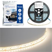 Светодиодная LED лента Feron LS512, 180SMD(2835)/м 16Вт/м 24V 5000*10*2.3мм 4000К IP65 51826