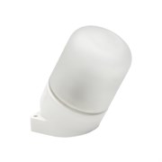 Светильник НББ 01-60-102 129х152х89мм, E27 max 60Вт, наклонный керам. корпус, стекло, IP65, белый 53165