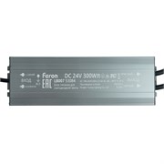 Трансформатор электронный для светодиодной ленты 300W 24V IP67 (драйвер), LB007 FERON 53084