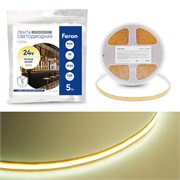 Лента светодиодная 720SMD(2110) 10Вт/м 24V 5000*8*1.8мм IP20 3000К, LS536 FERON СВОБОДНЫЙ РЕЗ 53097