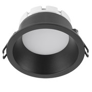 Светильник потолочный встраиваемый, 15W 230V GX53, черный, круг, без лампы, DL512 53306