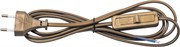 Сетевой шнур с выключателем, 230V 1,9м золото, KF-HK-1 23051