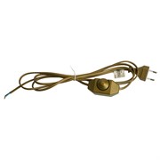Сетевой шнур с диммером 230V 2м, золото, DM103-200W 23057