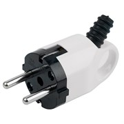 Вилка угловая с ушком с/з STEKKER, PPG16-40-202, пластик, 250В, 16A, IP20, белый 32849