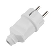 Вилка STEKKER PPG16-42-201 прямая с заземляющим контактом, ABS пластик 250В, 16A, IP20, белая 32851