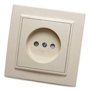 Розетка 1-местная б/з STEKKER, PST10-9009-02, 250В, 16А с защитной шторкой, серия Эрна, слоновая кость 39235