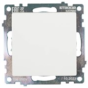 Переключатель 1-клавишный (механизм), STEKKER GLS10-7105-01, 250V, 10А, серия Катрин, белый 39572
