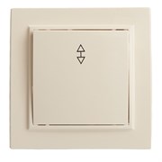 Переключатель 1-клавишный STEKKER  PSW10-9005-02, 250В, 10А, серия Эрна, слоновая кость 39618