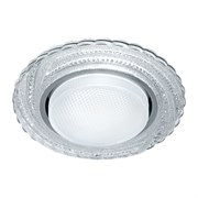 Светильник встраиваемый с белой LED подсветкой Feron CD4037 RGB потолочный GX53 без лампы, прозрачный, хром 41905