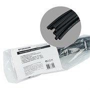 HSTG-642-100BK Термоусадочная трубка клеевая 6,4/2,0 длина 100 см., усадка 3:1, черный 39753