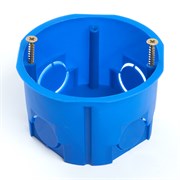 Подрозетник 68*45 STEKKER EBX20-01-2 для сплошных стен, синий (с инд. стикером) 39855