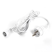 Сетевой шнур для гирлянд 3м, 2*0,5мм2, IP44, белый, DM403 48189