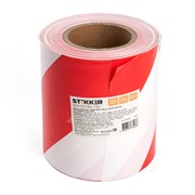 Лента сигнальная, 150мм*100 м,90mic, STEKKER  красный,белый INTP10-150-100 39915