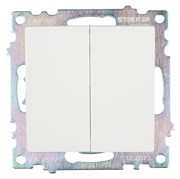 Переключатель 2-клавишный (механизм), STEKKER GLS10-7107-01 , 250V, 10А, серия Катрин, белый 49166