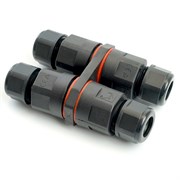 Соединитель-коннектор LD542  3-контактный на 4 выхода, с СМК221 пружинным контактом IP68, черный 49195
