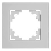 Рамка 1-местная, стекло, STEKKER, GFR00-7001-01М, серия Катрин, белый матовый 49594