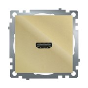 Розетка HDMI 2.1, Type A (механизм), STEKKER, GLS00-7118-08, серия Катрин, золото 50060