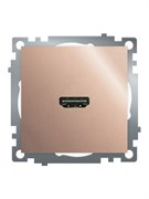 Розетка HDMI 2.1, Type A  (механизм), STEKKER GLS00-7118-02, серия Катрин, шампань 50063