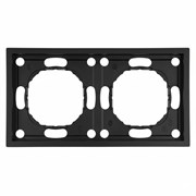 Рамка STEKKER, PFR00-5002-05 2-местная, серия Эмили, черный уголь, soft touch 49859
