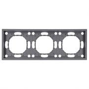 Рамка STEKKER, PFR00-5003-10  3-местная, серия Эмили, платиново-серый, soft touch 49964