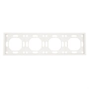 Рамка STEKKER, PFR00-5004-01 4-местная, серия Эмили, белый фарфор, soft touch 49887