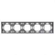 Рамка STEKKER, PFR00-5005-10 5-местная, серия Эмили, платиново-серый, soft touch 49966