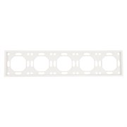 Рамка STEKKER, PFR00-5005-01 5-местная, серия Эмили, белый фарфор, soft touch 49888