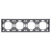 Рамка STEKKER, PFR00-5004-10  4-местная, серия Эмили, платиново-серый, soft touch 49965
