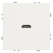 Розетка HDMI 2.0 Type A (механизм), STEKKER, серия Эмили, RST00-5118-01, белый фарфор, soft touch 50163