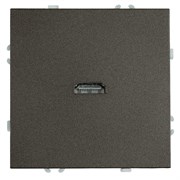 Розетка HDMI 2.0 Type A (механизм), STEKKER, серия Эмили, RST00-5118-09, антрацит, soft touch 50168