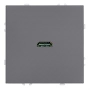 Розетка HDMI 2.0 Type A (механизм), серия Эмили, STEKKER, RST00-5118-10, платиново-серый, soft touch 50170