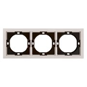 Рамка 3-местная, STEKKER, серия Мия, PFR00-3003-08, пудровый жемчуг 50488