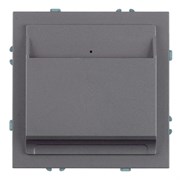 Выключатель карточный (механизм), STEKKER, 250В, 40А, серия Эмили, RSW40-5114-10, платиново-серый, soft touch 50699