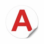Самоклеящаяся этикетка INFO EK001 А (для аварийных светильников) 50х50мм 53715