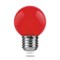 Лампа светодиодная Feron LB-37 Шарик матовый E27 1W 230V Красный 25116 - фото 129091
