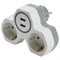Разветвитель сетевой 2-местный с/з STEKKER ADP16-14-20, 250V, 16A и 2-мя USB выходами на 2,4А, огнеустойчивый пластик, белый/серый 32872 - фото 132518 Разветвитель сетевой 2-местный с/з STEKKER ADP16-14-20, 250V, 16A и 2-мя USB выходами на 2,4А, огнеустойчивый пластик, белый/серый 32872 - фото 132518