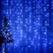 Светодиодная гирлянда Feron CL20 занавес 2*2м  + 3м синий статичная, c питанием от сети 230V, белый шнур 32335 - фото 134844