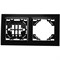 Рамка 2-местная горизонтальная STEKKER, PFR00-9002-03, серия Эрна, черный - фото 135841
