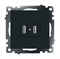 Розетка USB 2-местная (механизм), STEKKER GLS10-7115-05, 250B, 2,1А, серия Катрин, черный 39616 - фото 136033 Розетка USB 2-местная (механизм), STEKKER GLS10-7115-05, 250B, 2,1А, серия Катрин, черный 39616 - фото 136033