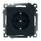 Розетка 1-местная с/з (механизм), STEKKER GLS16-7110-05, 250В, 16А с защитной шторкой, серия Катрин, черный 39610 - фото 136102 Розетка 1-местная с/з (механизм), STEKKER GLS16-7110-05, 250В, 16А с защитной шторкой, серия Катрин, черный 39610 - фото 136102