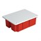 Коробка монтажная для сплошных стен, с крышкой, 120*92*45мм STEKKER EBX30-01-1-20-120, красный - фото 139735