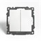 Переключатель 2-клавишный (механизм), STEKKER GLS10-7107-01 , 250V, 10А, серия Катрин, белый 49166 - фото 144696 Переключатель 2-клавишный (механизм), STEKKER GLS10-7107-01 , 250V, 10А, серия Катрин, белый 49166 - фото 144696