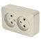 Розетка 2-местная б/з открытой установки, STEKKER, 250В, 10А, IP20, серия София, слоновая кость, MST10-12-04 49495 - фото 152379