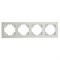 Рамка 4-местная, стекло, STEKKER, GFR00-7004-01, серия Катрин, белый матовый - фото 152418