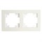 Рамка 2-местная, стекло, STEKKER ,GFR00-7002-01М, серия Катрин, белый матовый - фото 152480