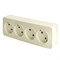 Розетка 4-местная б/з открытой установки, STEKKER, 250В, 10А, IP20, серия София, слоновая кость, MST10-14-04 49503 - фото 152941 Розетка 4-местная б/з открытой установки, STEKKER, 250В, 10А, IP20, серия София, слоновая кость, MST10-14-04 49503 - фото 152941