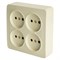 Розетка 4-местная б/з открытой установки, квадрат, STEKKER, 250В, 10А, IP20, серия София, слоновая кость, MST10-14S-04 49507 - фото 153008 Розетка 4-местная б/з открытой установки, квадрат, STEKKER, 250В, 10А, IP20, серия София, слоновая кость, MST10-14S-04 49507 - фото 153008