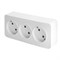 Розетка 3-местная б/з открытой установки, STEKKER, 250В, 10А, IP20, серия София, белый, MST10-13-01 49305 - фото 153013
